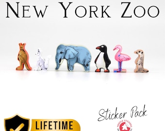 New York Zoo sticker set