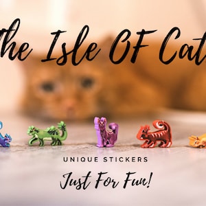 Isle of Cats compatible stickers (Unofficial product) - 60 stickers
