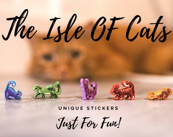 Isle of Cats compatible stickers (Unofficial product) - 60 stickers