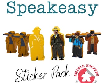 Speakeasy Meeple Stickers, Board Game Upgrade, Custom Capo & Family Member Stickers, Board Game Accessories, Meeple Upgrade