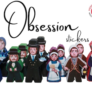 Obsession Meeple Stickers upgrade pack • Decals Kit for Servants Worker Meeples