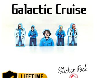Galactic cruise sticker set