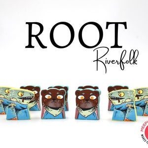 ROOT Riverfolk - Meeple Stickers upgrade pack • Decals Kit for ROOT boardgame