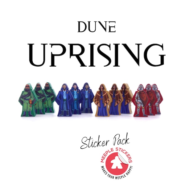 DUNE IMPERIUM Uprising Meeple STICKER Upgrade Kit - Meeple Stickers - 3rd party vinyl sticker kit