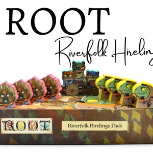 ROOT Riverfolk Hirelings Meeple Stickers upgrade pack • Decals Kit for ROOT boardgame