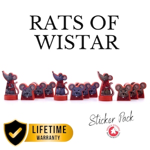 Rats of Wistar sticker set