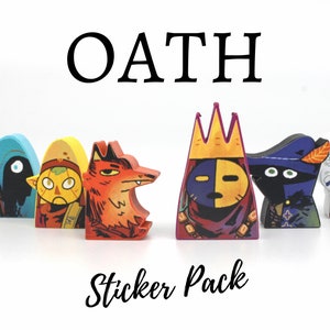 OATH boardgame sticker for boardgames  NOT Paper boardgame Meeple Stickers upgrade pack for better boardgame table boardgame gifts