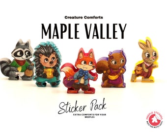 Maple Valley Meeple Trost Aufkleber Upgrade Pack • Abziehbild-Kit für Maple Valley Tier-Meeples