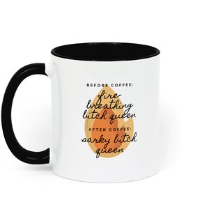 Fire-breathing B Queen Throne of Glass Sarah J Maas Inspired Mug Black image 4