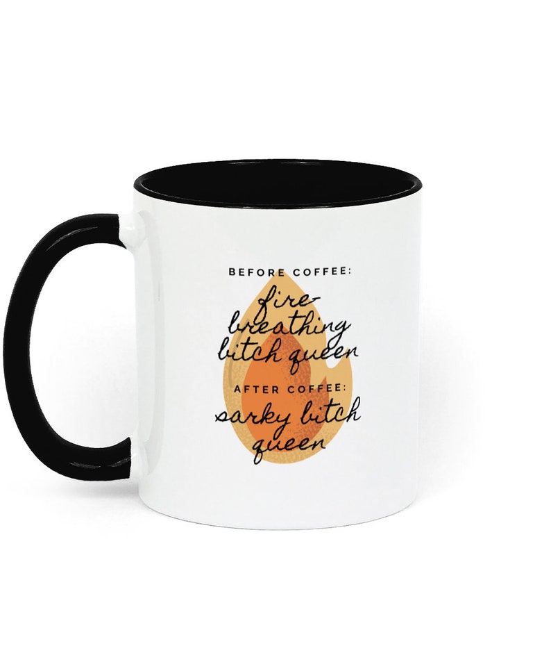 Fire-breathing B Queen Throne of Glass Sarah J Maas Inspired Mug Black image 4