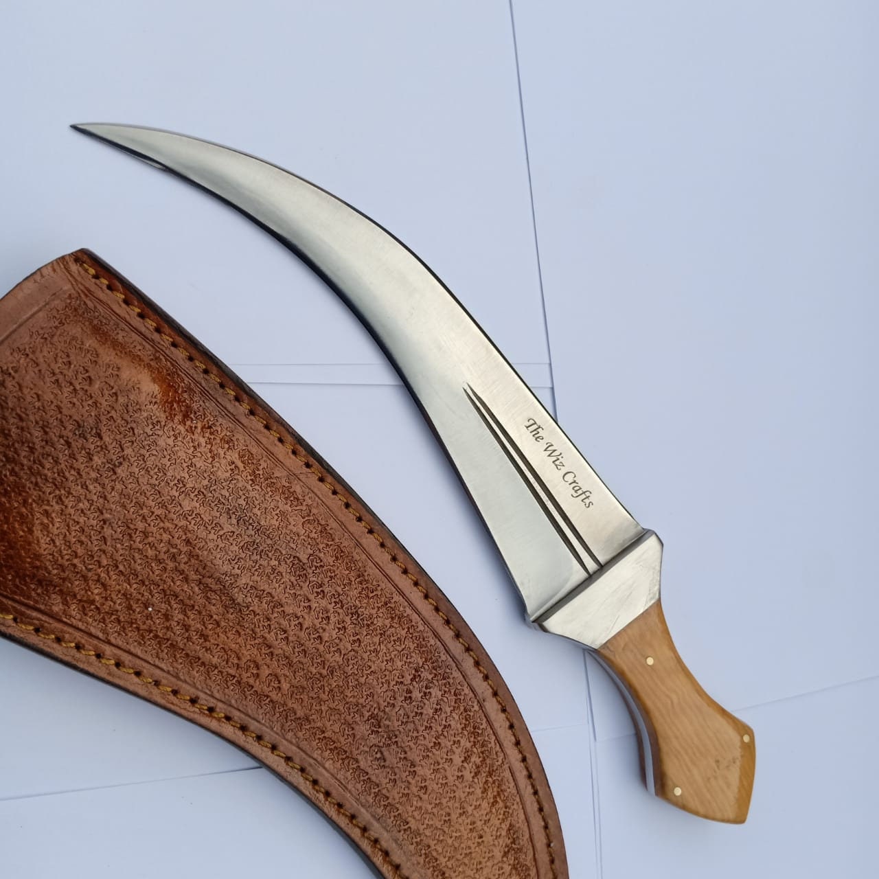 Custom Handmade Jambiya Knife With Leather Sheath Etsy