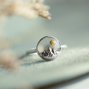 s925 mountain mustard seed ring | handmade faith jewelry | minimalistic | Matthew 17:20 | Biblical jewelry | Believer gift | Christian
