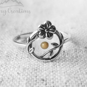 s925 mustard seed ring | sterling silver | nature jewelry | | handmade faith jewelry | Christian Gift | Matthew 17:20 | Biblical | Believer