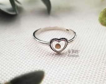 Mustard seed ring | 925 sterling silver | miscarriage gift | Matthew 17:20 | Faith as small as a mustard seed ring | Handmade jewelry| heart