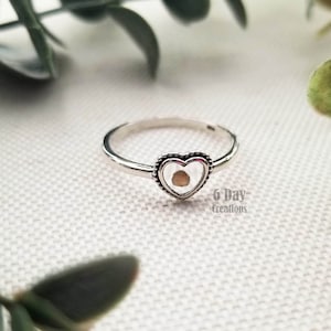 Mustard seed ring | 925 sterling silver | miscarriage gift | Matthew 17:20 | Faith as small as a mustard seed ring | Handmade jewelry| heart