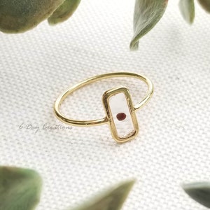 Mustard seed ring | SIZE 6 | handmade faith jewelry | rectangle frame | Matthew 17:20 | Faith as small as a mustard seed ring | Biblical