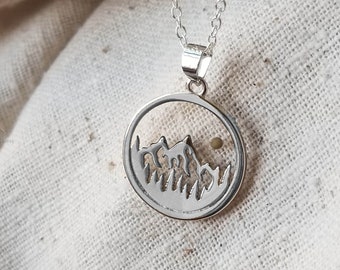 s925 Bergsenfkornkette | Matthäus 17:20 | Christian Halskette | Berg Schmuck | Glaube | Handarbeit | Waldgebirge |