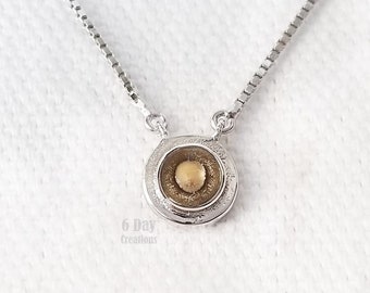 Mustard seed necklace | .925 sterling silver | faith jewelry | Matthew 17:20 | Christian jewelry | tiny charm | minimalistic accessory |