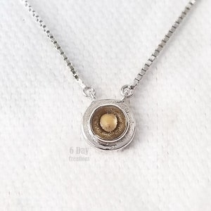 Mustard seed necklace | .925 sterling silver | faith jewelry | Matthew 17:20 | Christian jewelry | tiny charm | minimalistic accessory |