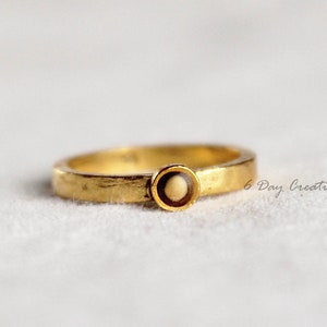 Mosterdzaadring | 24-karaats gouden plaat | geloofssieraden | Bijbels christelijk cadeau | Mattheüs 17:20 | handgemaakt | gehamerde band | Cadeau voor haar