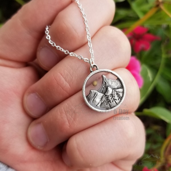 s925 Mountain mustard seed necklace | Matthew 17:20 | mustard seed jewelry | Christian | .925 sterling silver plated chain |  handmade