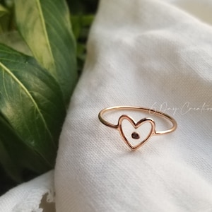 18k rose gold mustard seed ring | | Matthew 17:20 | Faith as small as a mustard seed ring | miscarriage gift Handmade jewelry |  heart