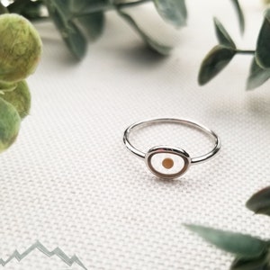 Sterling Silver Oval tiny mustard seed ring | faith jewelry | unique biblical gift | Matthew 17:20 | dainty circle ring | Christian present