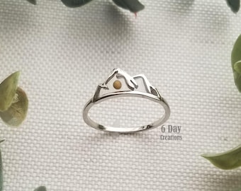 s925 Berg Senfkorn Ring | handgemachter Glaube Schmuck | minimalistischer Ring | Matthäus 17:20 | Biblischer Schmuck | Gläubigen Geschenk | minimalistisch