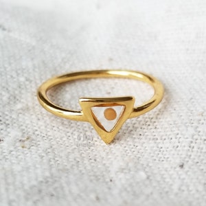 s925 mustard seed ring | sterling silver faith jewelry | unique biblical gift | Matthew 17:20 | dainty triangle ring | handmade gift
