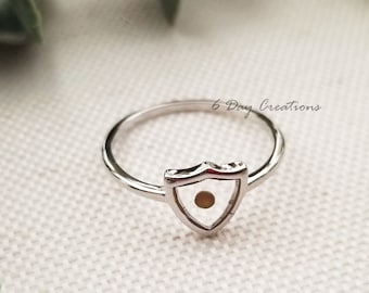 Anillo de semilla de mostaza "Escudo de la fe" (s925) / Efesios 6 / Anillo de fe hecho a mano / Mateo 17:20 / Fe tan pequeña como una semilla de mostaza