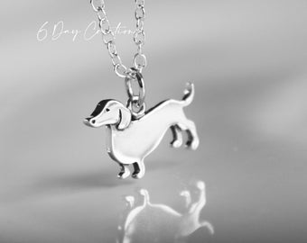 Dachshund Dog necklace | .925 sterling silver | Wiener Dog fun | hypoallergenic | animal accessory | minimalist jewelry | dainty