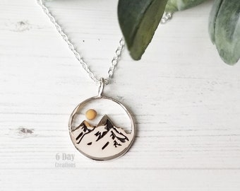 Mountain mustard seed necklace | .925 sterling silver | Matthew 17:20 | Biblical gift | Christian necklace | mountain jewelry | faith