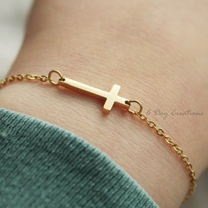 Cross bracelets | Stainless Steel | adjustable gift for her | unique faith jewelry | Christian Gift | minimalistic accessory | dainty