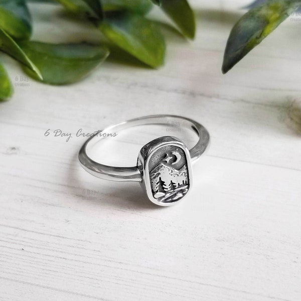 s925 Mountain range ring | sterling silver | nature accessory | minimalistic jewelry | gift for her | Friend present | detailed mountains