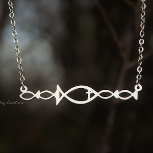 Christian fish necklace | Swim against the current | Stainless Steel |  Biblical jewelry | Faith accessory | Unique gift