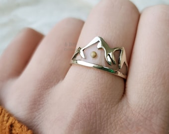 s925 mountain mustard seed ring | *large | handmade faith jewelry | minimalist ring | Matthew 17:20 | Biblical | Believer gift | minimalist
