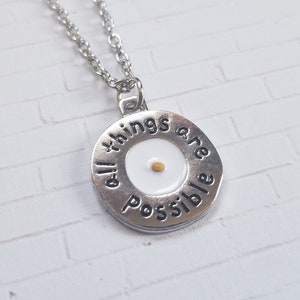 Mustard seed Necklace | Bible-inspired jewelry |  Matthew 17:20 | Christian accessory | all things are possible | gift for her/him