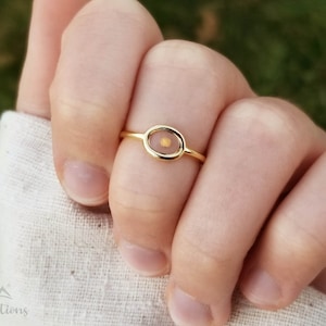 GOLD tiny mustard seed ring | 3 color choices | sterling silver gold faith jewelry | biblical gift | Matthew 17:20 | dainty ring | handmade
