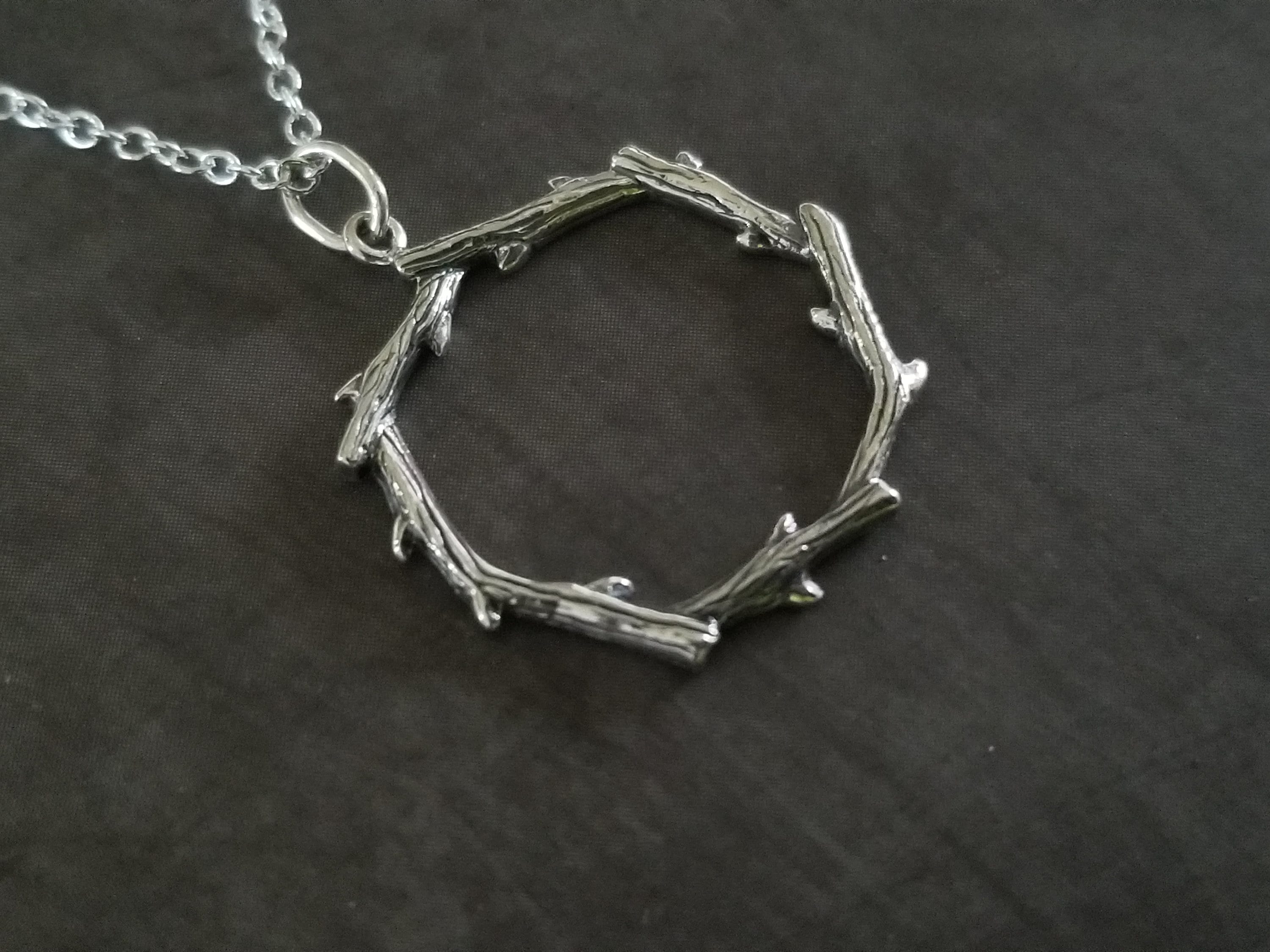Crown of thorns necklace 925 sterling silver Faith jewelry Etsy