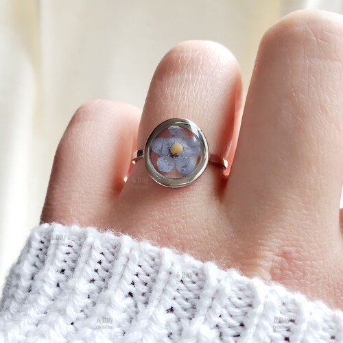 S925 Mustard Seed Ring Sterling Silver Nature Jewelry Etsy