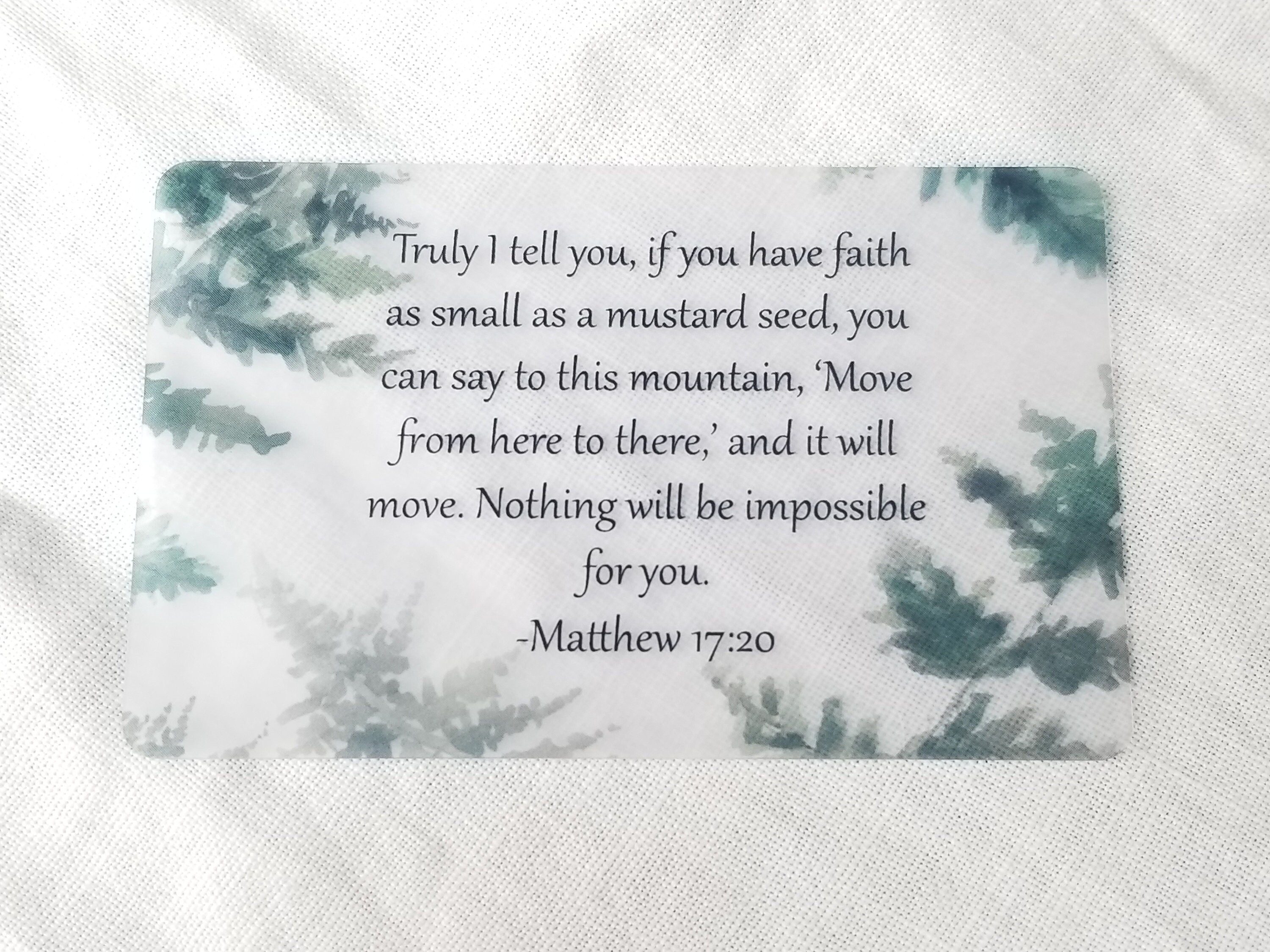 Mustard seed bracelet | Matthew 17:20 Verse | &quot;Faith can move mountains&quot; | unique faith jewelry | Christian Gift | adjustable | gift for her
