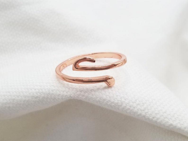 Music note ring 925 sterling silver plated music teacher gift minimalist gift for her dainty jewelry eighth note Rose gold