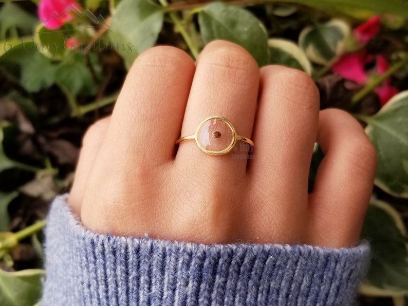Mustard Seed Ring .925 Sterling Silver With 14K Gold Plate Etsy