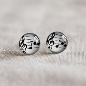 Music note earrings | 925 sterling silver | gift for her | cute accessory | music teacher gift | hypoallergenic | minimalistic |