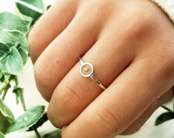 s925 tiny mustard seed ring | sterling silver faith jewelry | unique biblical gift | Matthew 17:20 | dainty circle ring | handmade gift