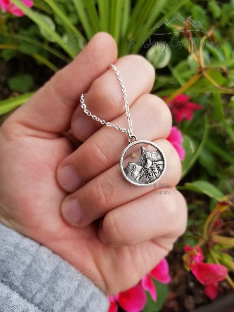 s925 Mountain mustard seed necklace | Matthew 17:20 | mustard seed jewelry | Christian | .925 sterling silver plated chain |  handmade 