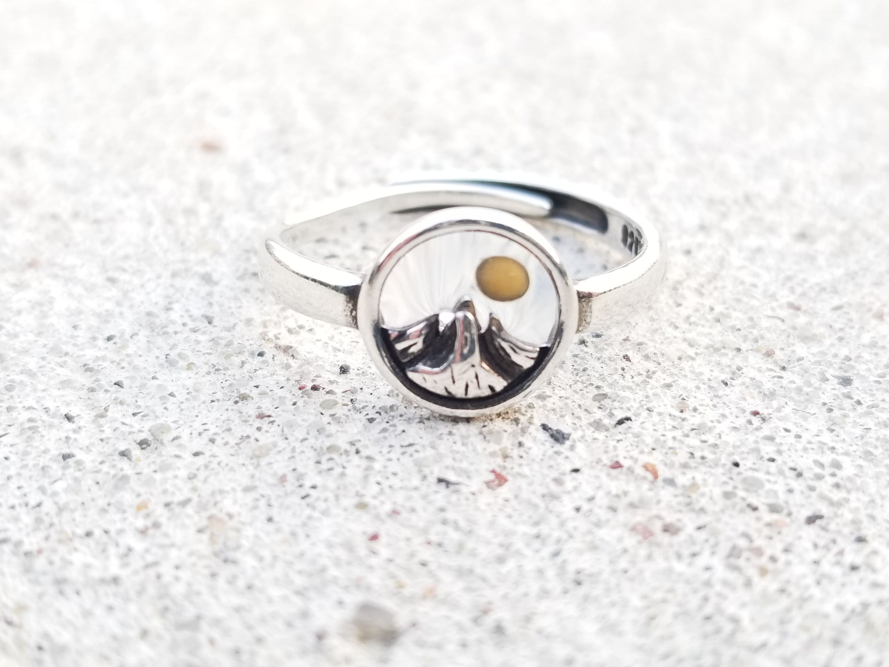 S925 Mountain Mustard Seed Ring Handmade Faith Jewelry Etsy UK