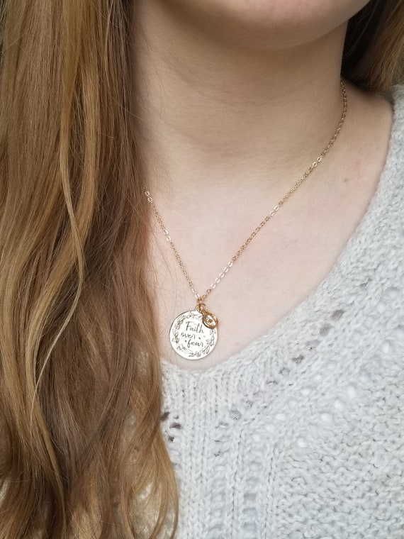 Collana Cristiana Con Ciondolo Semi Di Senape - Acciaio Inox