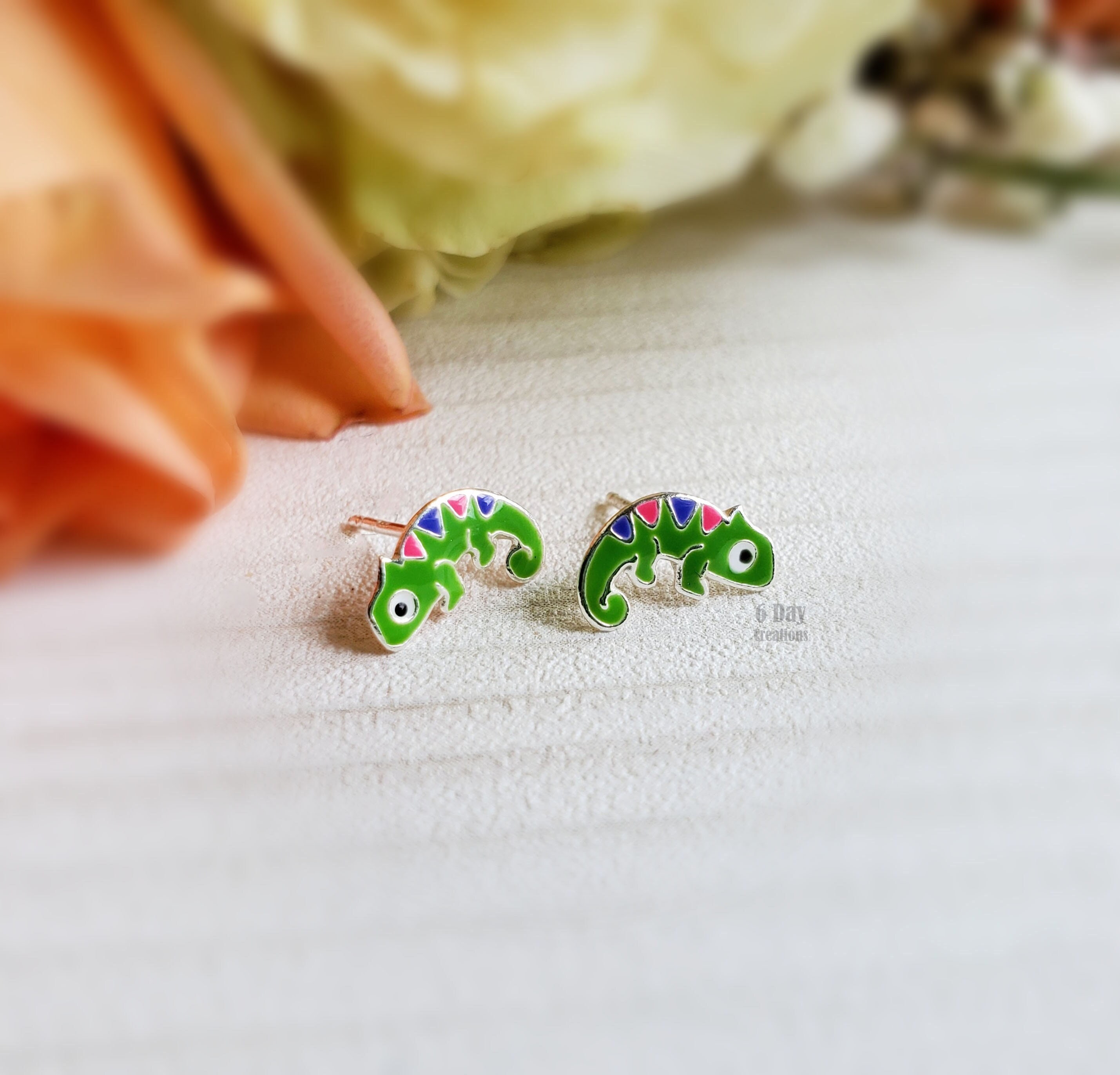 Chameleon earrings shop