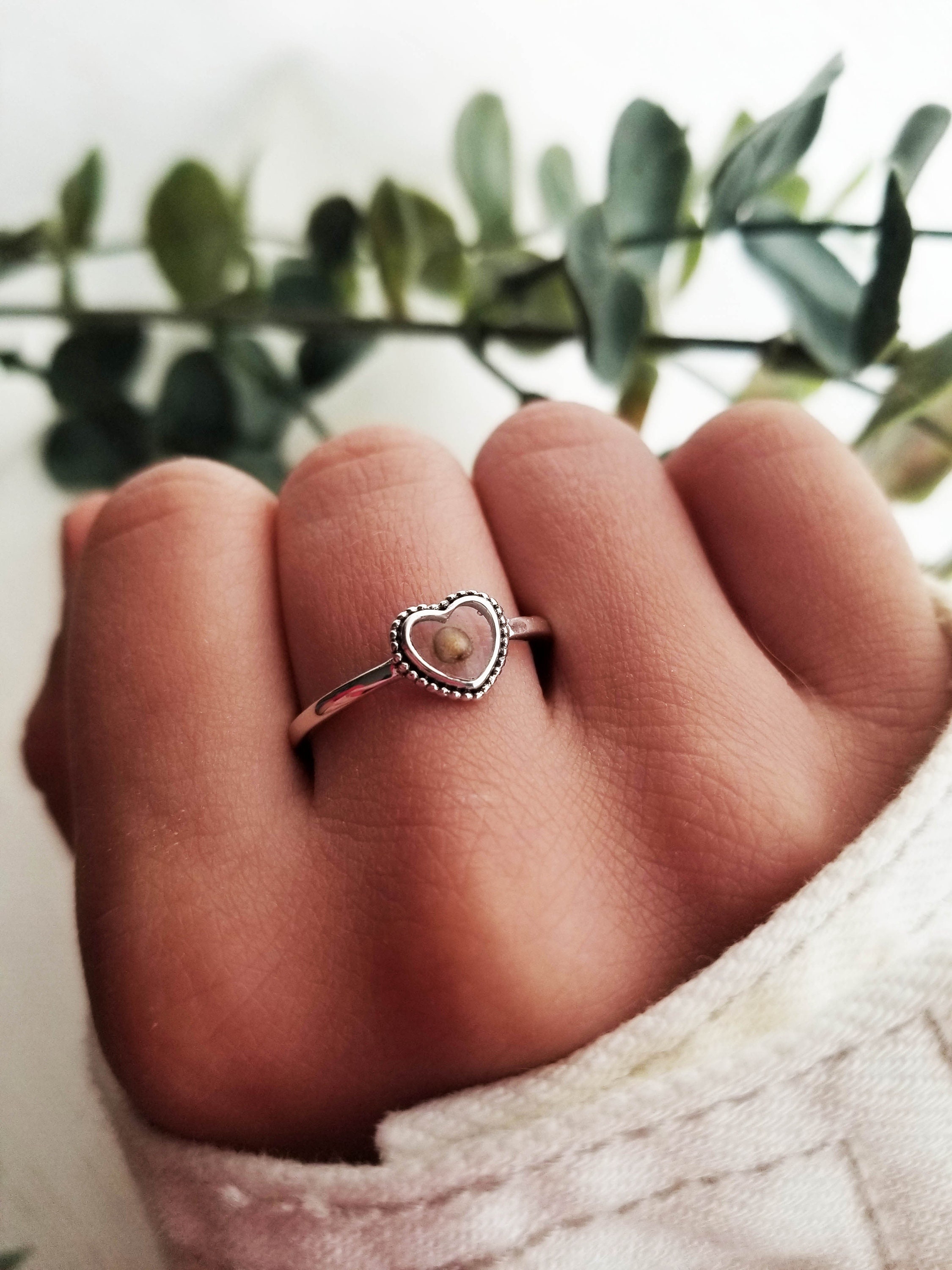 Mustard Seed Ring 925 Sterling Silver Miscarriage Gift Etsy